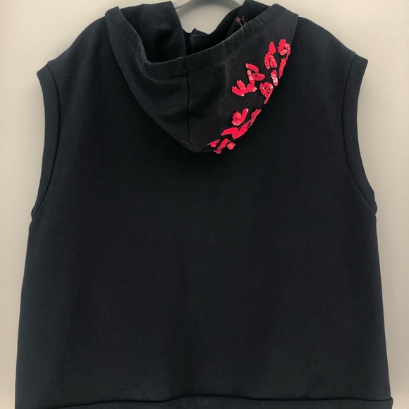 Numero Ventuno N 21 mens M (48) Zip hoodie VEST Red Sequin Embellished Hood N21